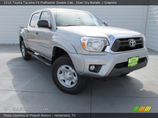 2015 Toyota Tacoma V6 PreRunner Double Cab in Silver Sky Metallic