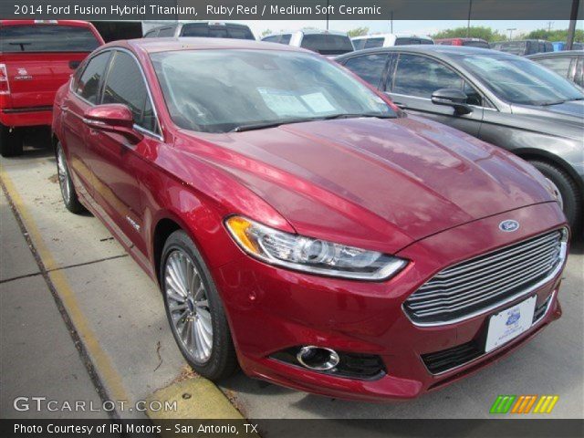 2014 Ford Fusion Hybrid Titanium in Ruby Red