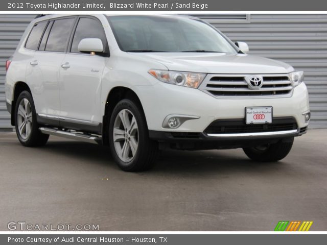 2012 Toyota Highlander Limited in Blizzard White Pearl
