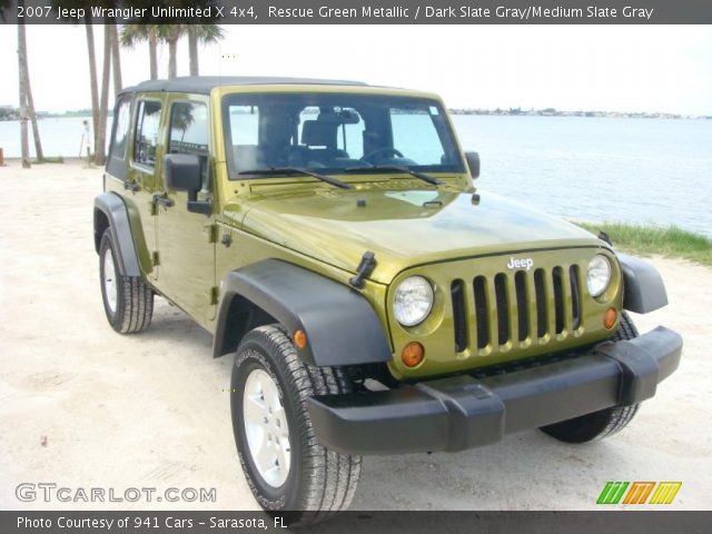 2007 Jeep Wrangler Unlimited X 4x4 in Rescue Green Metallic