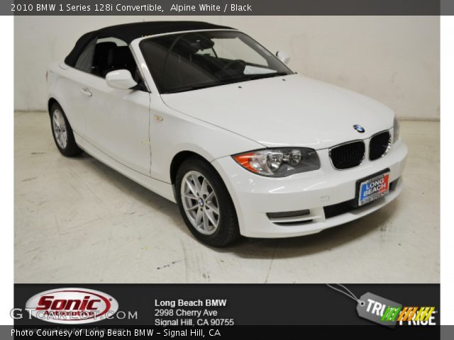 2010 BMW 1 Series 128i Convertible in Alpine White