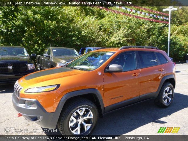 2015 Jeep Cherokee Trailhawk 4x4 in Mango Tango Pearl