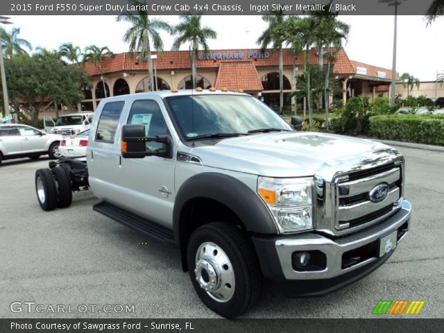 2015 Ford F550 Super Duty Lariat Crew Cab 4x4 Chassis in Ingot Silver Metallic