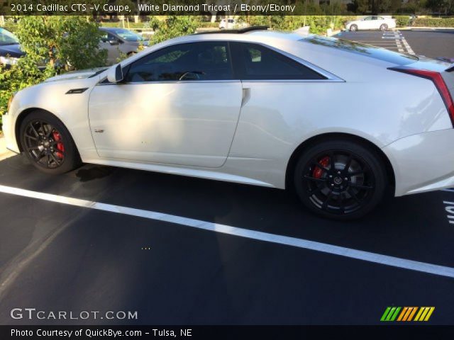 White Diamond Tricoat 2014 Cadillac Cts V Coupe Ebony