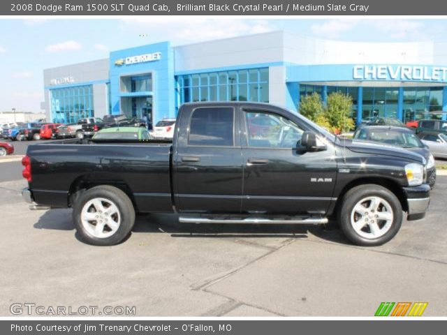 2008 Dodge Ram 1500 SLT Quad Cab in Brilliant Black Crystal Pearl