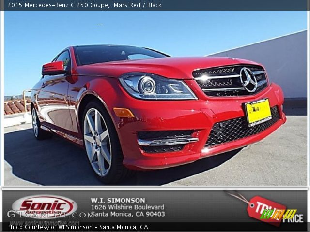 2015 Mercedes-Benz C 250 Coupe in Mars Red