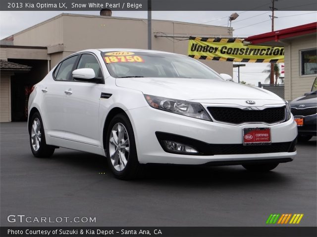 2013 Kia Optima LX in Snow White Pearl