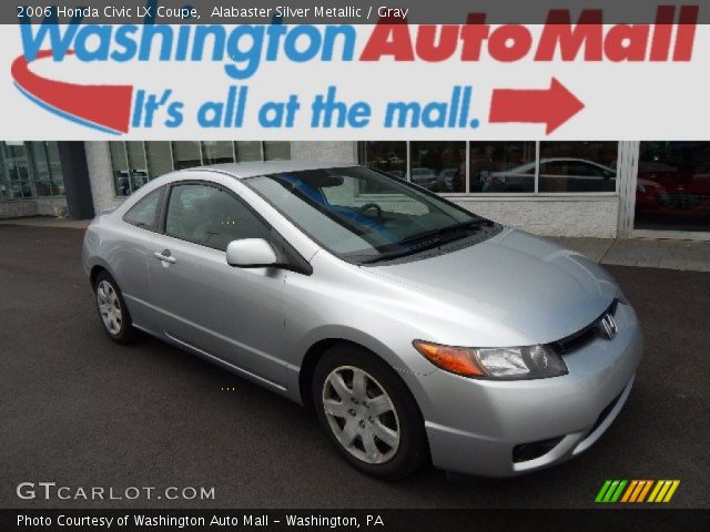 2006 Honda Civic LX Coupe in Alabaster Silver Metallic