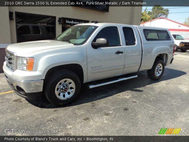 2010 GMC Sierra 1500 SL Extended Cab 4x4 in Pure Silver Metallic