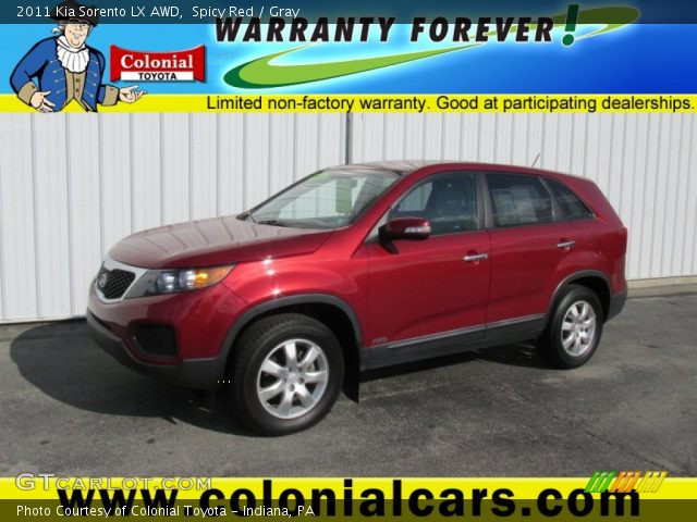 2011 Kia Sorento LX AWD in Spicy Red