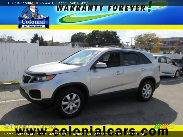 2013 Kia Sorento LX V6 AWD in Bright Silver