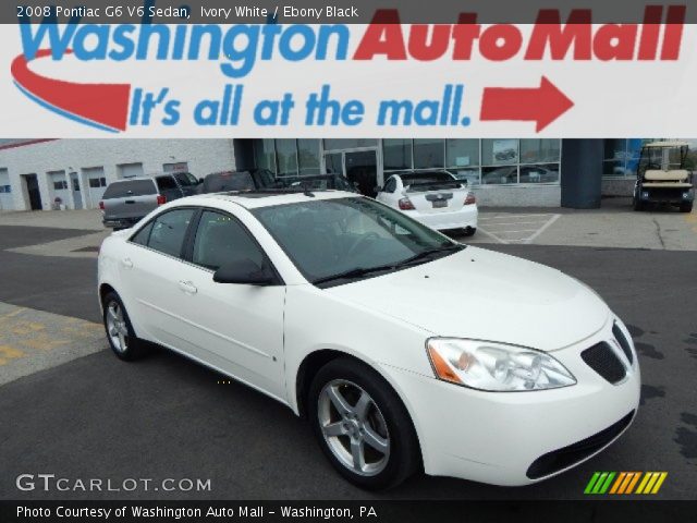 2008 Pontiac G6 V6 Sedan in Ivory White