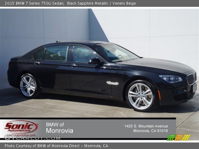 2015 BMW 7 Series 750Li Sedan in Black Sapphire Metallic