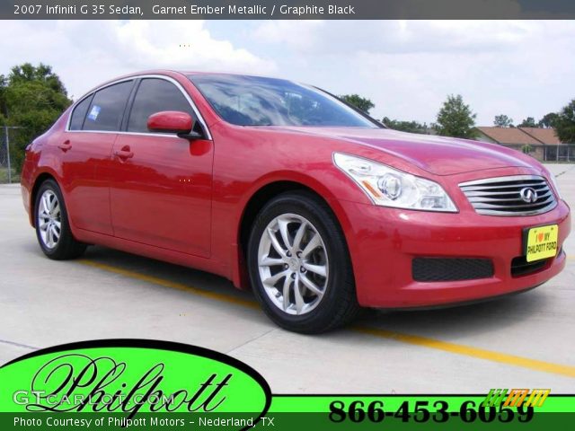 2007 Infiniti G 35 Sedan in Garnet Ember Metallic