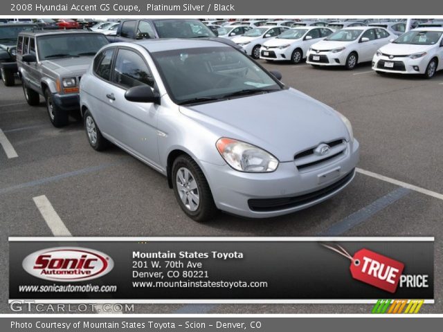 2008 Hyundai Accent GS Coupe in Platinum Silver