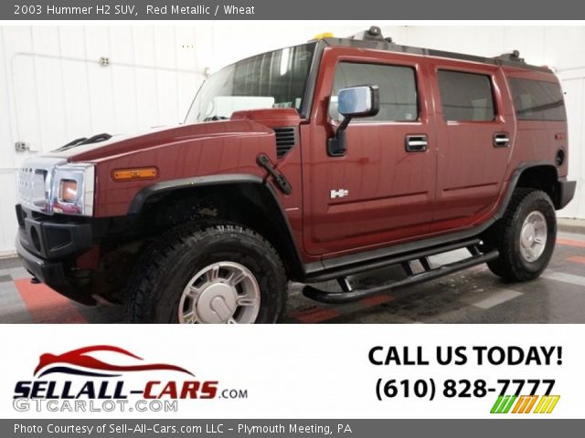 2003 Hummer H2 SUV in Red Metallic