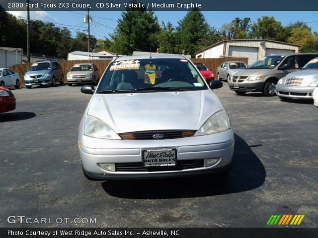 2000 Ford Focus ZX3 Coupe in CD Silver Metallic