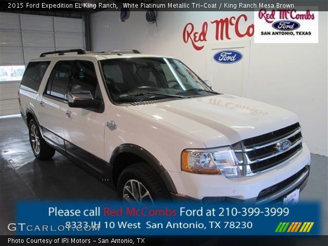 2015 Ford Expedition EL King Ranch in White Platinum Metallic Tri-Coat