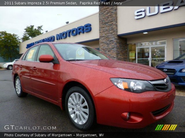 2011 Subaru Impreza 2.5i Premium Sedan in Paprika Red Pearl