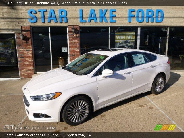 2015 Ford Fusion Titanium AWD in White Platinum Metallic