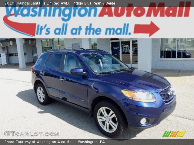 2010 Hyundai Santa Fe Limited 4WD in Indigo Blue Pearl