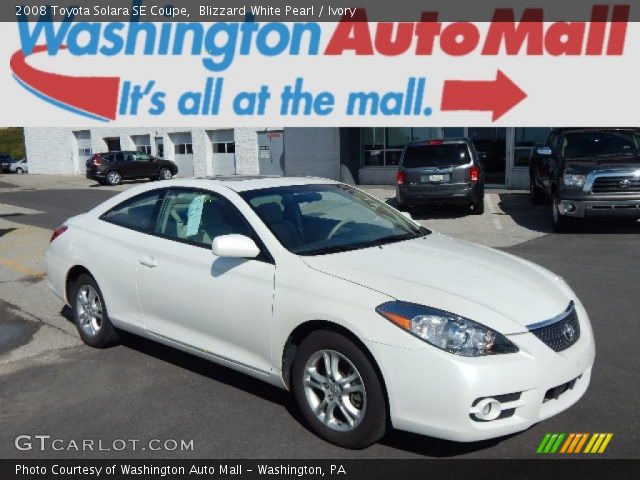 2008 Toyota Solara SE Coupe in Blizzard White Pearl