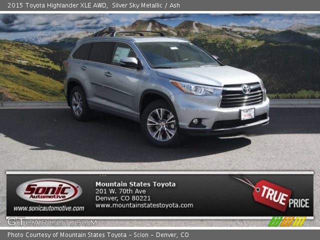 2015 Toyota Highlander XLE AWD in Silver Sky Metallic
