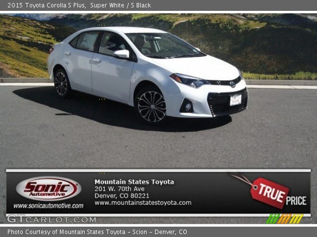 2015 Toyota Corolla S Plus in Super White