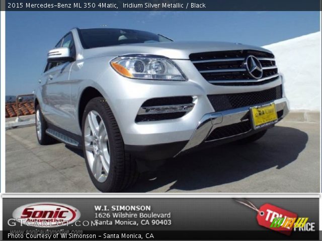 2015 Mercedes-Benz ML 350 4Matic in Iridium Silver Metallic