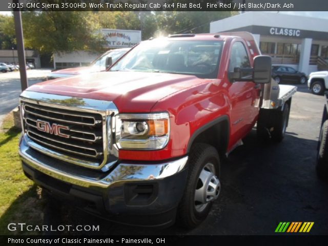 2015 GMC Sierra 3500HD Work Truck Regular Cab 4x4 Flat Bed in Fire Red