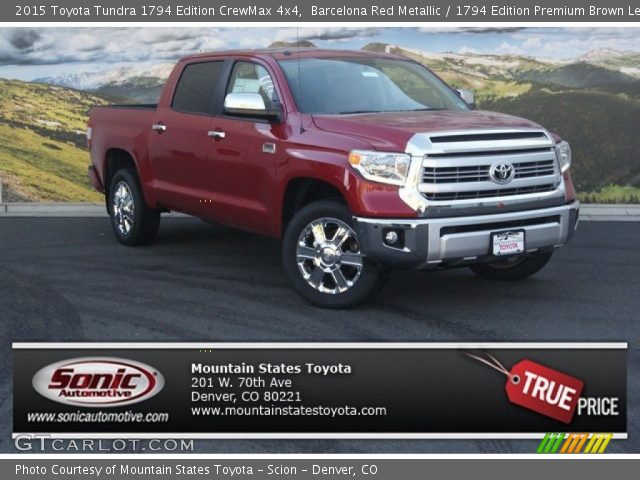 2015 Toyota Tundra 1794 Edition CrewMax 4x4 in Barcelona Red Metallic