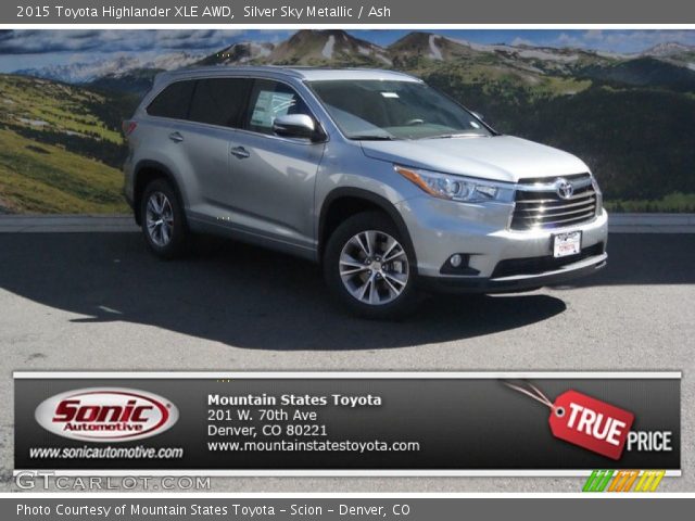 2015 Toyota Highlander XLE AWD in Silver Sky Metallic