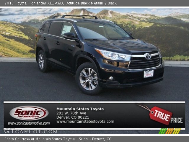 2015 Toyota Highlander XLE AWD in Attitude Black Metallic