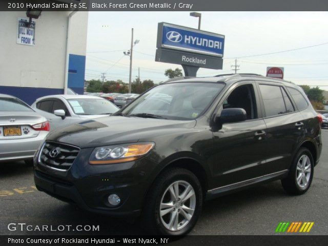 2010 Hyundai Santa Fe SE in Black Forest Green Metallic