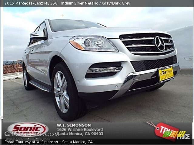 2015 Mercedes-Benz ML 350 in Iridium Silver Metallic