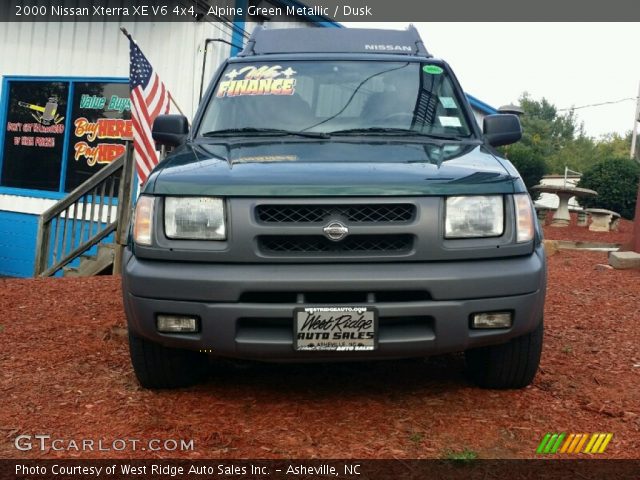 2000 Nissan Xterra XE V6 4x4 in Alpine Green Metallic
