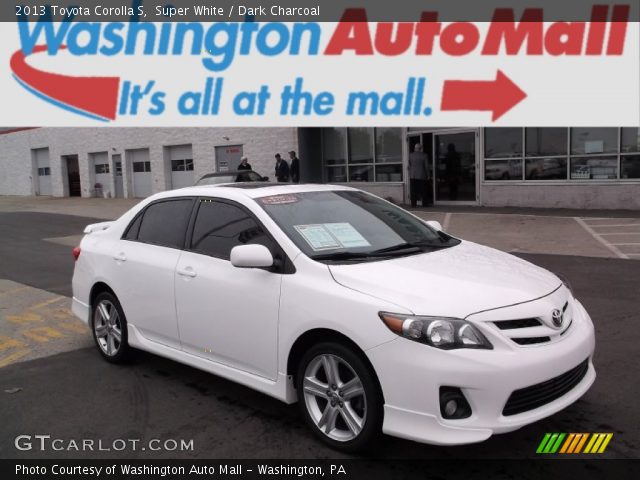 2013 Toyota Corolla S in Super White