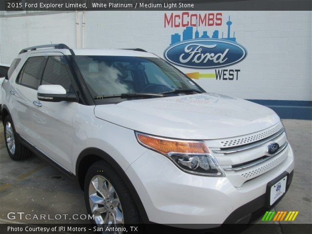 2015 Ford Explorer Limited in White Platinum
