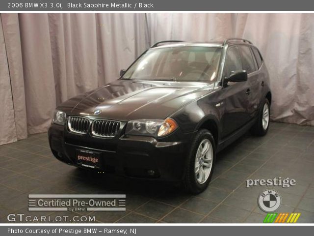2006 BMW X3 3.0i in Black Sapphire Metallic
