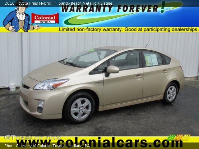 2010 Toyota Prius Hybrid III in Sandy Beach Metallic