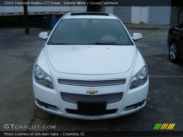 Summit White 2009 Chevrolet Malibu Ltz Sedan Cocoa