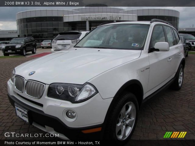 2008 BMW X3 3.0si in Alpine White