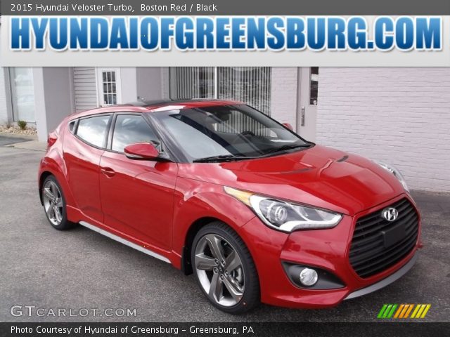 2015 Hyundai Veloster Turbo in Boston Red
