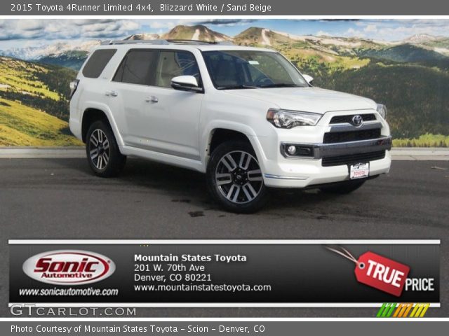2015 Toyota 4Runner Limited 4x4 in Blizzard White