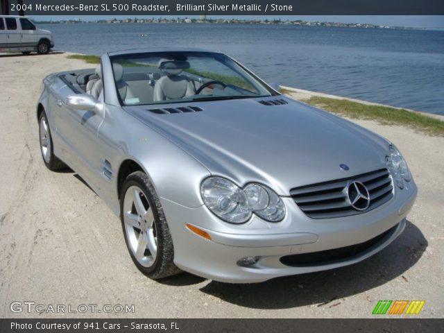 2004 Mercedes-Benz SL 500 Roadster in Brilliant Silver Metallic