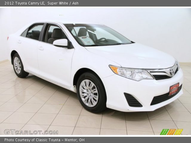 2012 Toyota Camry LE in Super White