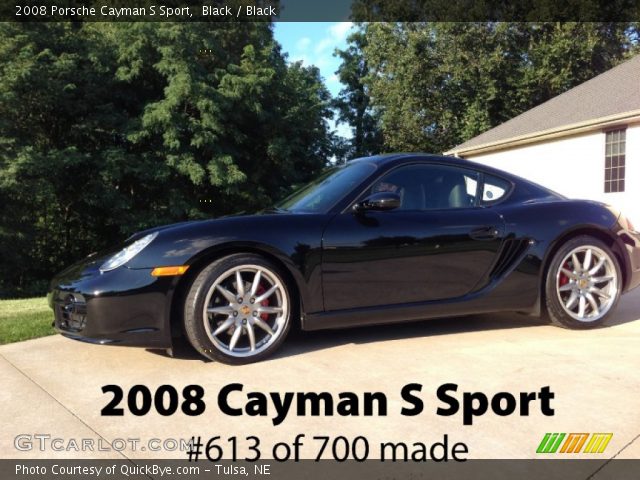 2008 Porsche Cayman S Sport in Black