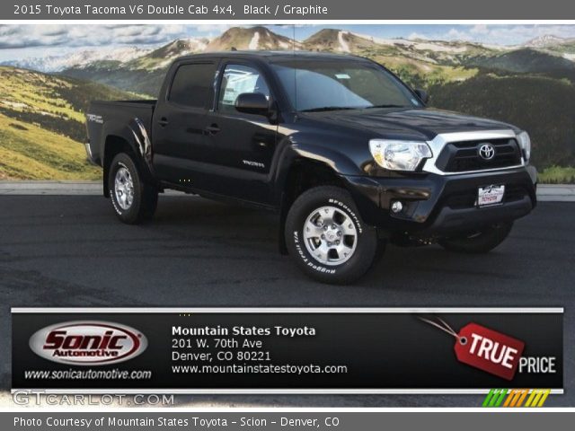 2015 Toyota Tacoma V6 Double Cab 4x4 in Black