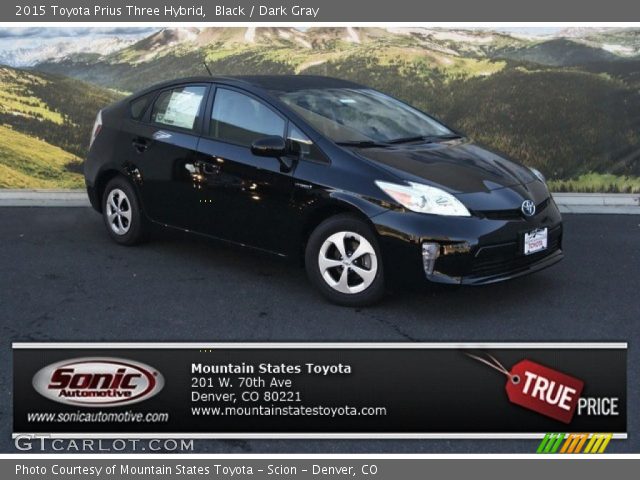 2015 Toyota Prius Three Hybrid in Black