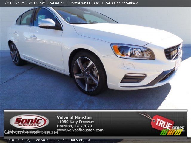 2015 Volvo S60 T6 AWD R-Design in Crystal White Pearl